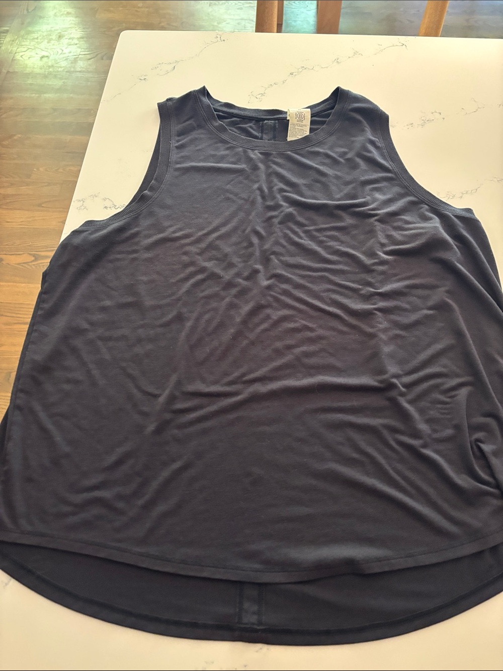 Athleta Navy Sleeveless Crewneck Tank Top